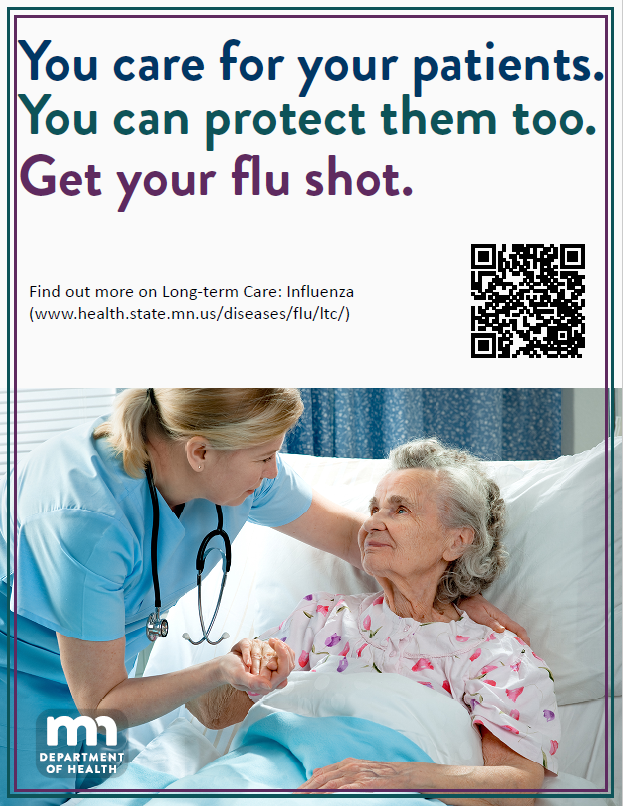 Flu vaccine poster for ltc hcps
