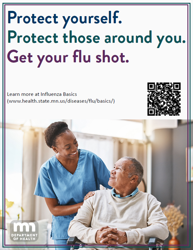 Flu vaccine poster for ltc hcps