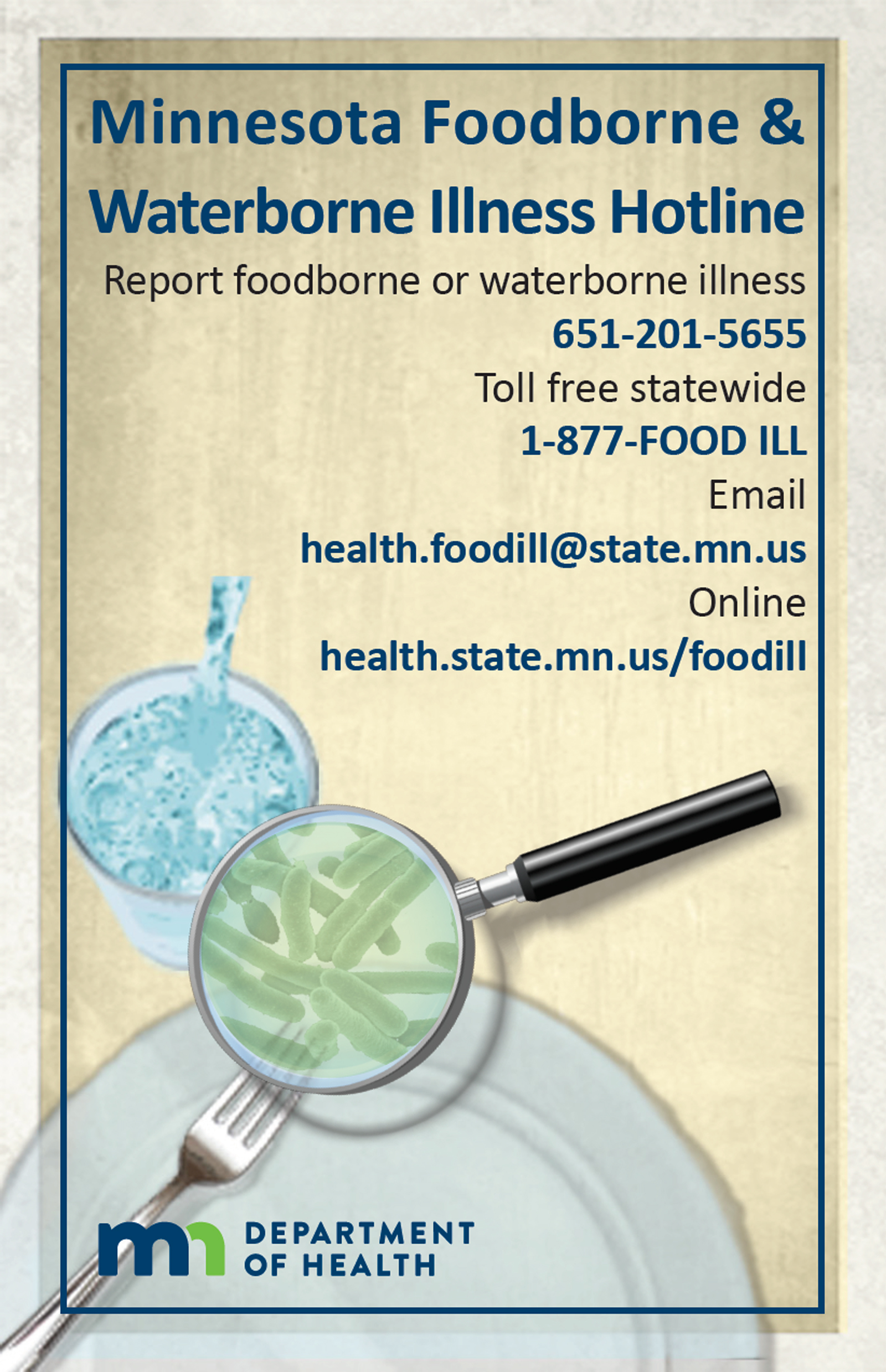 Foodborne Illness Hotline Poster