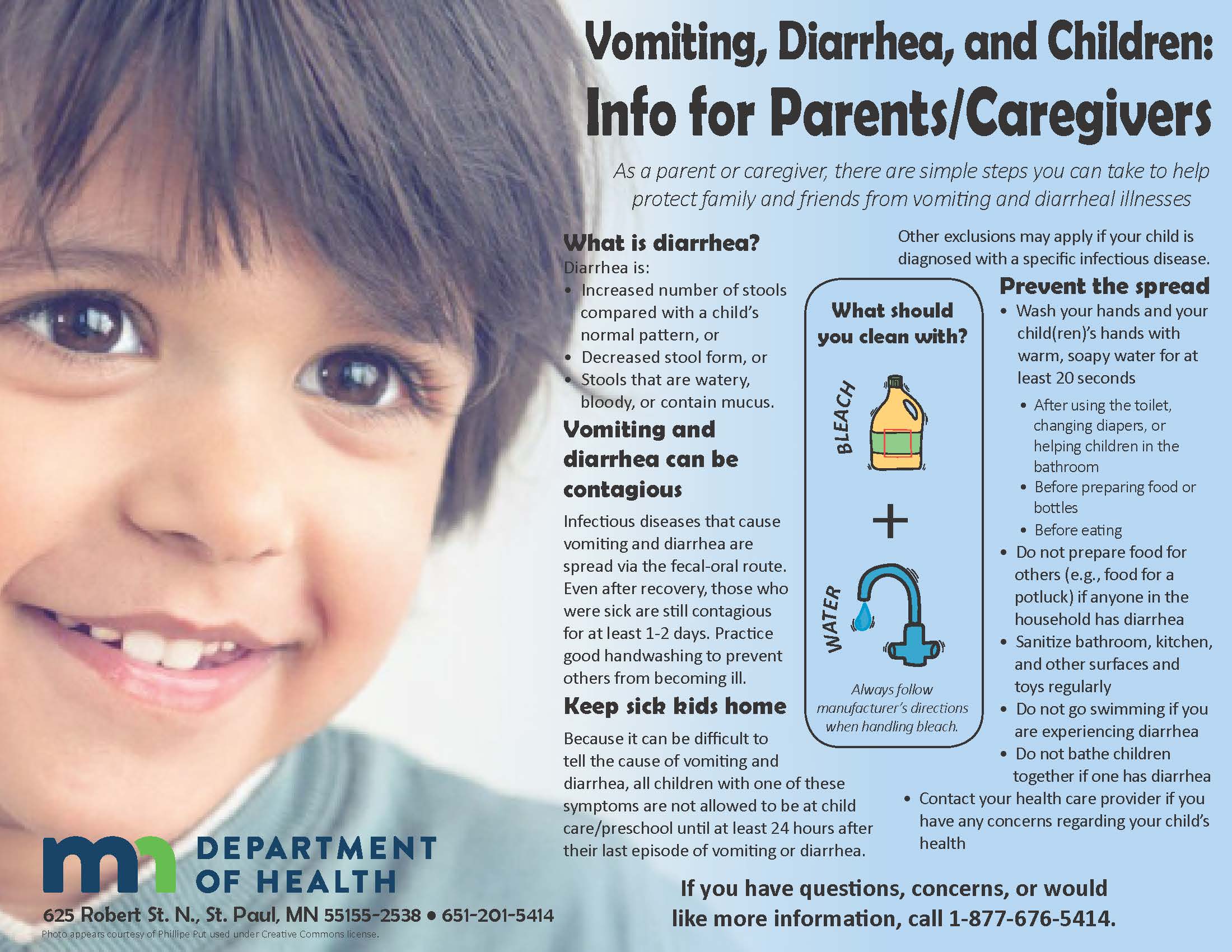 Vomiting, Diarrhea, and Childrenz: Information for Parents/Caregivers