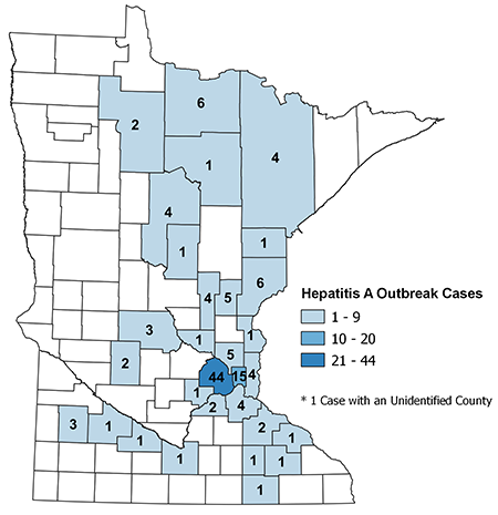 map of the affected counties