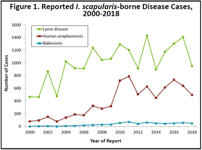 I scapularis-borne disease cases