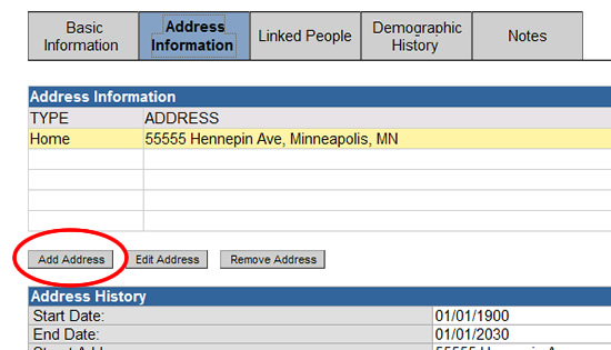 add address