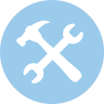 Infection Prevention Audit Tools icon with hammer and wrench