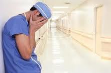 sad male nurse