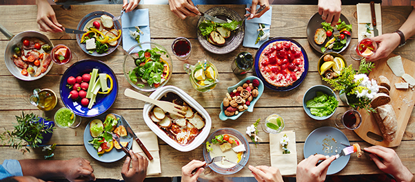 table with food