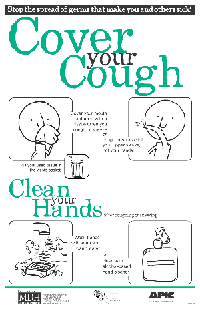image of green cover your cough poster