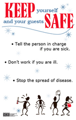 image of Keep Yourself and Your Guests/Consumers Safe: Foodworker Illness Awareness Posters