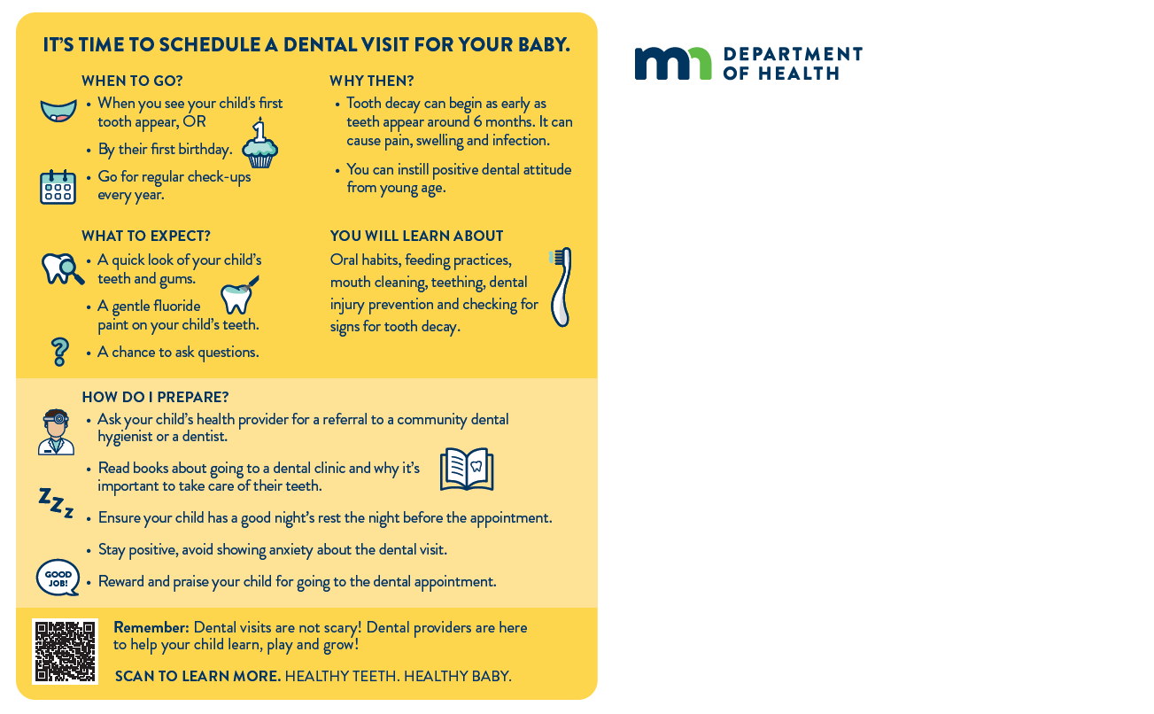 Tips for scheduling a dental visit for your baby.