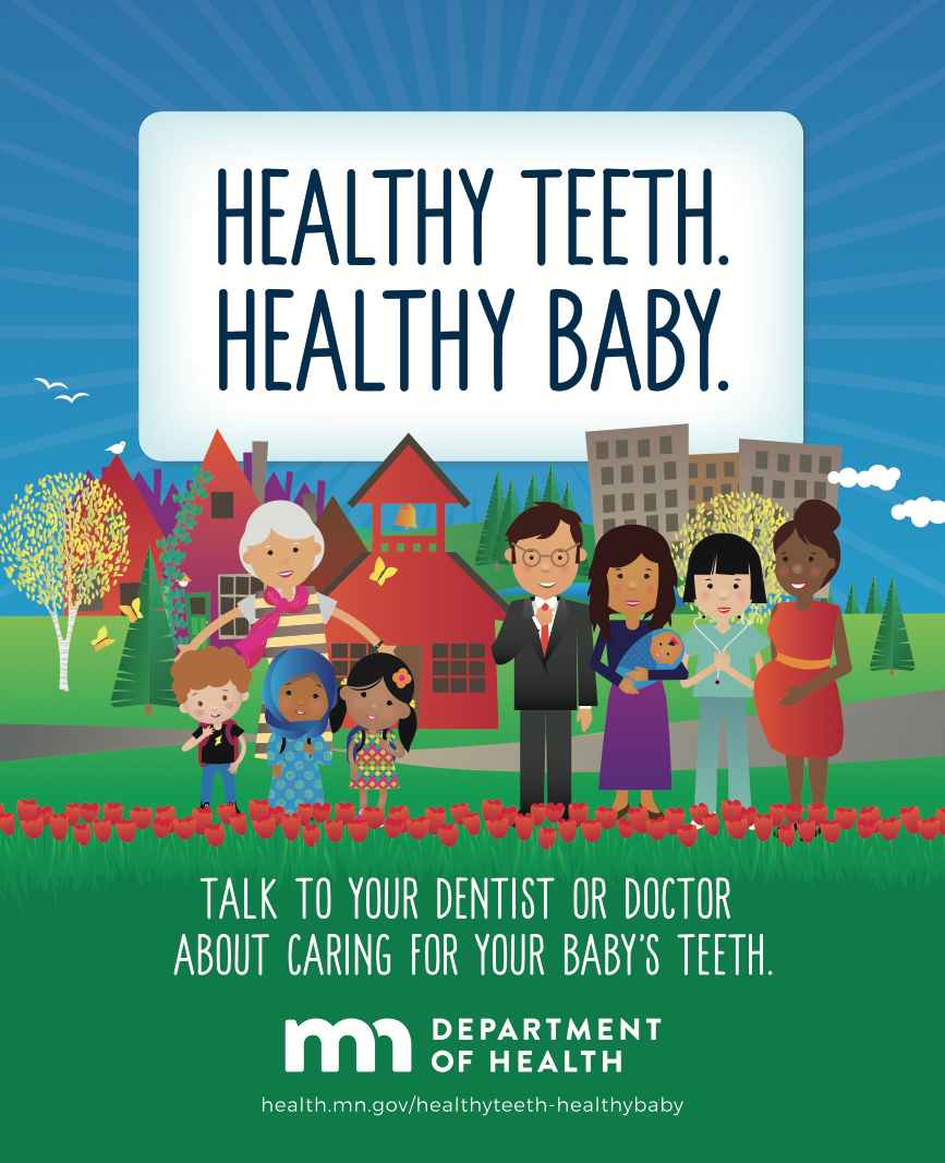 Healthy Teeth Healthy Baby postcard.