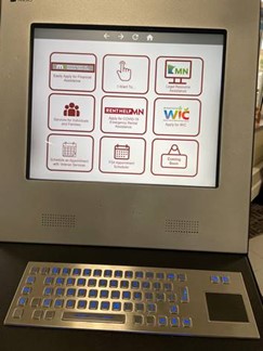 Kiosk with WIC online application available.
