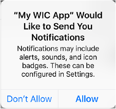 Allow Notifications Message