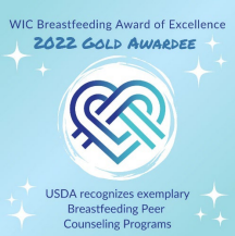 2922 Gold Awardee - USDA recognizes exemplary Breastfeeding Peer Counseling Programs