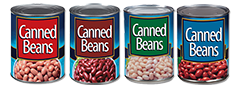 4 cans of beans