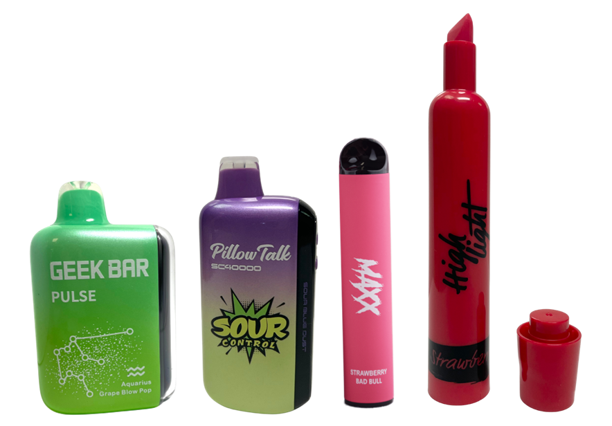 a variety of flavored e-cigarettes